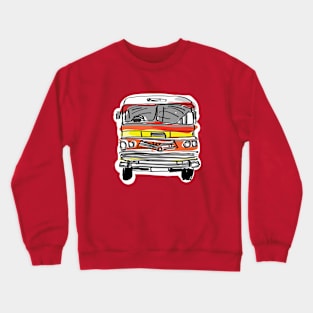 Bus of Colors Painting Crewneck Sweatshirt